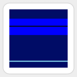 A supreme joint of Sky Blue, Blue, Darkblue and Dark Navy stripes. Sticker